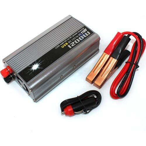 1200W Car Inverter Auto Power Supply Converter DC 12V to AC 110V Modified Sine Wave Transformer USB charger adapter