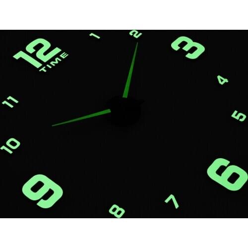 Saat Clock Digital Wall Clock Reloj Horloge Duvar Saati Klok Orologio da Parete Wandklok Luminova Luminous 3D Large Mute