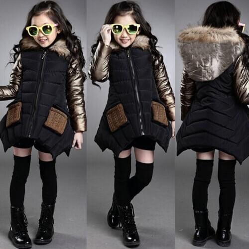 Kid Baby Girl Clothes Winter Cotton Coat Long Sleeve Thick Warm Zipper Jacket Hooded Outwear 5 6 8 10 Years куртка для девочки