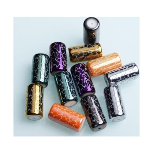 DIY Accessories 10x20mm Bubble Pattern Beads Long cylinder Beads