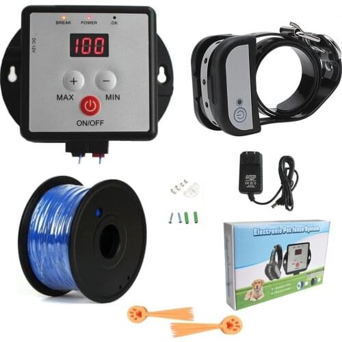Electric Pet Dog Fence Thick Cable Rechargeable Waterproof Dog Training Collar Electronic Wireless Shock Fenceing System