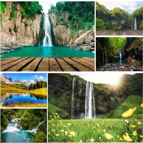 SHENGYONGBAO Natural Scenery Waterfall Photography Backgrounds Props Spring Landscape Portrait Photo Backdrops 21110WA-08