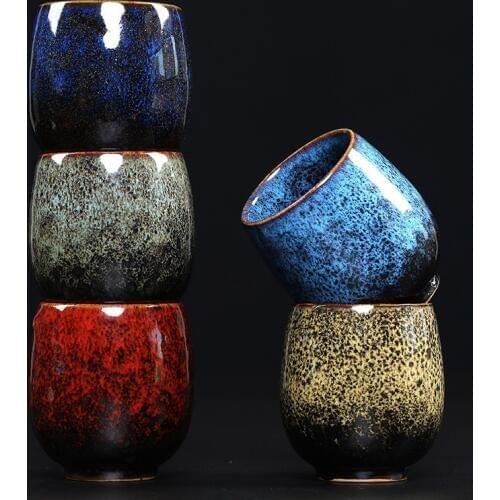 Kiln Change Glazed Tea Cup Big Size Ceramic Teacup 150ml Drinking Travel Drinkware Porcelain Coffee Mug