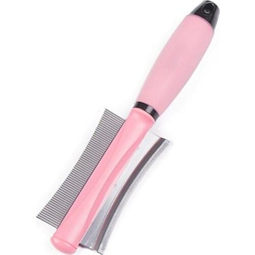 Pet Grooming Tool With Double Sided Dematting Rake Brush For Medium Longhaired