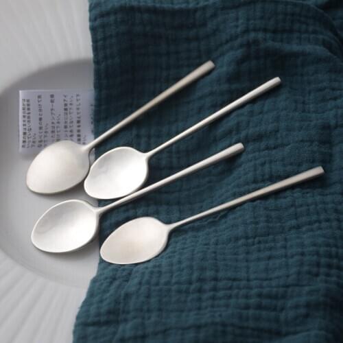 Ins Leaf Coffee Spoon Japan Style Cute Stirring Short Spoon 304 Stainless Steel Lovely Beverage Stick Matte Mirror Spoon 11Cm