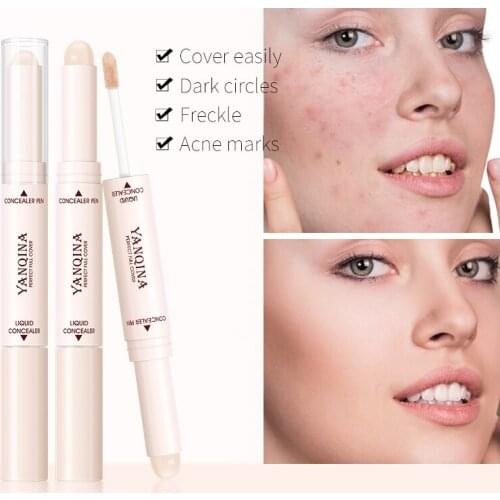 Beauty Double-headed Concealer Stick Clavicle Shadow Pen Facial Three-dimensional Highlight Stick Concealer Pen Acne Primer