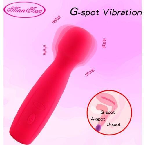 ManNuo Magic Wand Vibrator Powerful Vibration Massager AV Vibrator for Women USB Charging Sex Toys Clitoris Stimulator for Adult