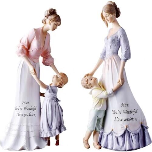 [MGT]European warm family love mother and child figure sculpture decoration home decoration crafts love gift