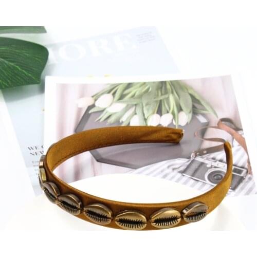 Fashion GoldSilver HairBands Hoop For Women Headband Tooth ShellShape Hairband Girls Hair Accessories Elegant Chic Hair Ornament