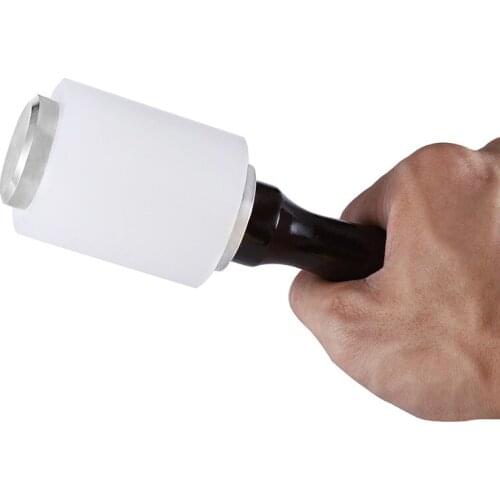 Leather Carving Hammer Printing Tool DIY Craft Cowhide Punch Cutting Sew Nylon Hammer Tool Kit with Wood Handle