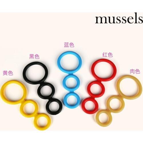 Male Silicone Three Cock Cages Time Delay Penis Ring For Men Delay Premature Ejaculation Cock Ring Intimate Goods Adult Sex Toys