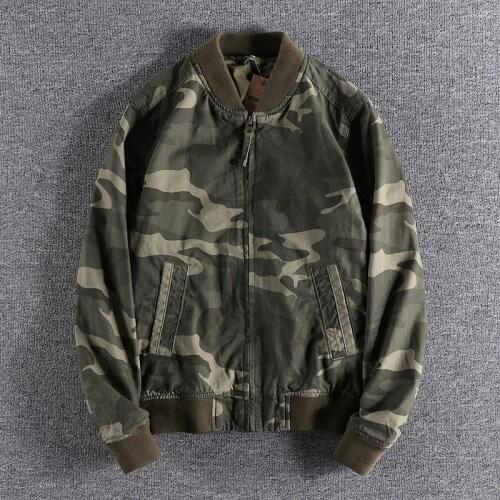 2021 new arrival Classic American camouflage Baseball Jacket for tough man outerwear coat 0984