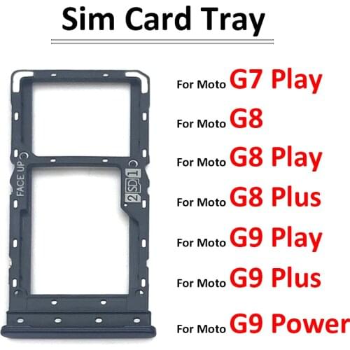 New SiM Tray For Motorola Moto G7 G8 G9 Play Plus Power SIM Card Slot SD Card Tray Holder Adapter