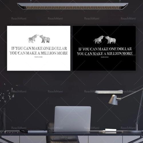 One Dollar - Trading Forex Motivational Poster Stock Market Crypto Wall Art Wall Street