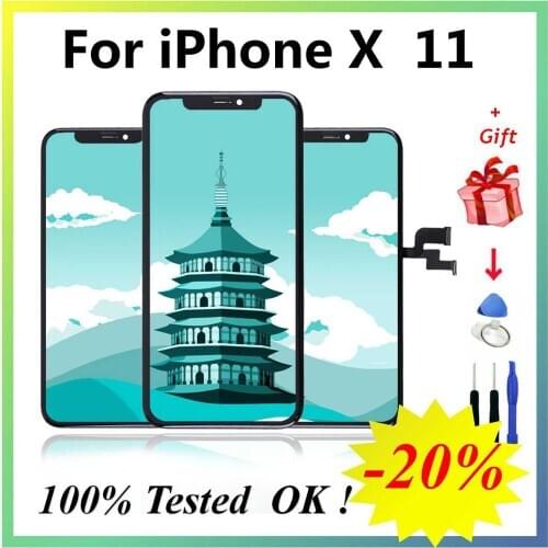 Pantalla For iPhone X LCD OLED INCELL Display For iPhone X XS LCD Display Touch Screen Digitizer Assembly For iPhone 11 XSMax XR