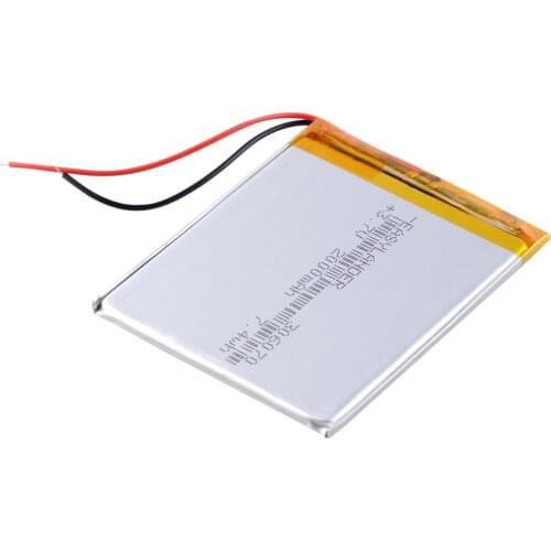 306070 3.7V 2000mAh Rechargeable li Polymer Battery For PSP PDA GPS DVR E-Book Tablet PC Power Bank Wexler Book E6005 356070