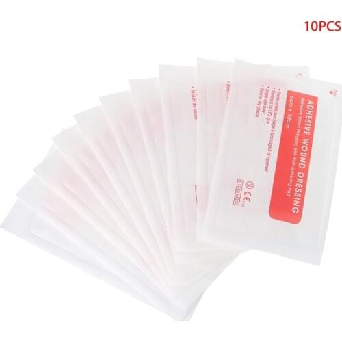 10pcs Non-woven Medical Adhesive Wound Dressing Large Band Aid Bandage Care Tool