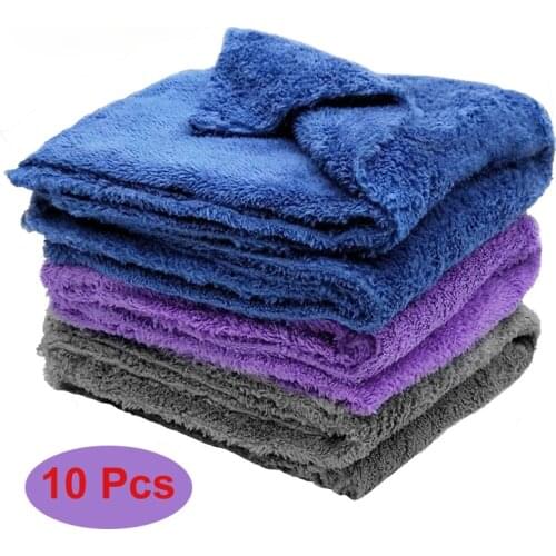 3/5/10 pcs Extra Soft Car Wash Microfiber Towel Car Cleaning Drying Cloth Car Care Cloth Detailing Car WashTowel Never Scrat