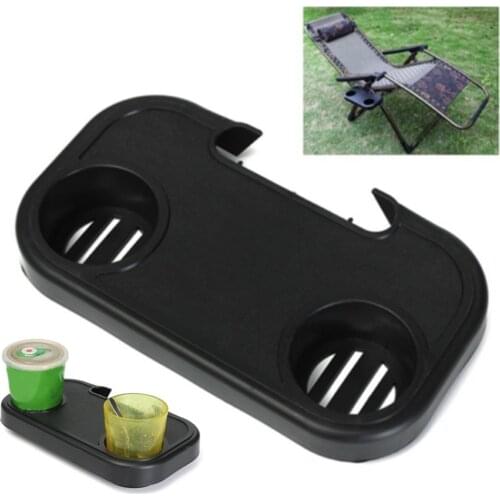 Portable Folding Chair Side Tray Casual For Drink Camping Picnic Outdoor Beach Garden In Stock