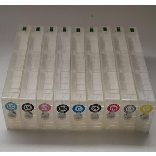 9Colors/Set T8041 T8041-T8049 Empty Refillable Ink Cartridge For Epson SureColor P6000 P7000 P8000 P9000 Printer europe area