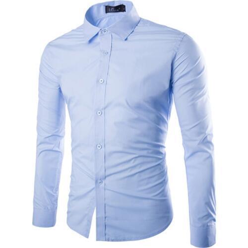 2019 Brand Men Shirt Male Dress Shirts Mens Fashion Casual thin Long Sleeve Business Formal Shirt Camisa Social Masculina