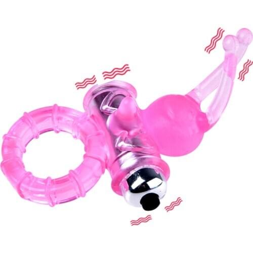 Couple Sex Toy Elastic Penis Delay Ring Vibrating Cock Stretchy Clit Stimulation Premature Ejaculation Lock Vibrator For Man