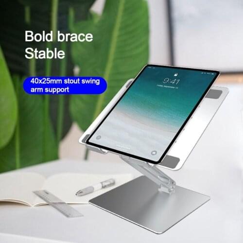 53CC Folding Laptop Stand Aluminum Height Adjustable Notebook Cooling Holder Foldable Bracket for All 7-17in Tablets PC