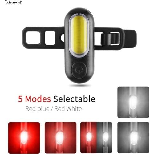 Led Bike Light Bike Rear Light USB Rechargeable Red White Blue Bicycle Lights Warning Tail Light for Bike Bicycles Cycling Lamp