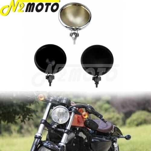 LED 5.75'' Round Headlamp Housing Bucket For Harley Dyna Sportster XL1200 XL883 Chopper Bobber 5-3/4" Headlight Shell Custom