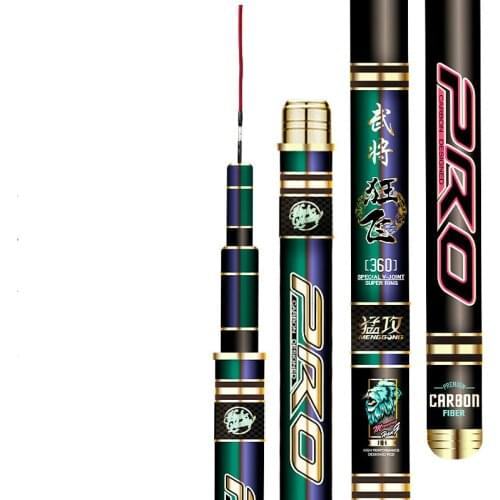 2.7M-4.8M Carp Fishing Rod 8H Hard Taiwan Wedkarstwo Olta Telescopic Fishing Canne Hand Sticks De Pesca Fishing Tackle Black Pit