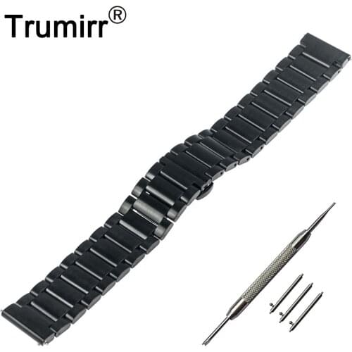 Universal Quick Release Watchband 16mm 20mm 22mm Stainless Steel Watch Band Strap Link Bracelet Black Rose Gold Silver