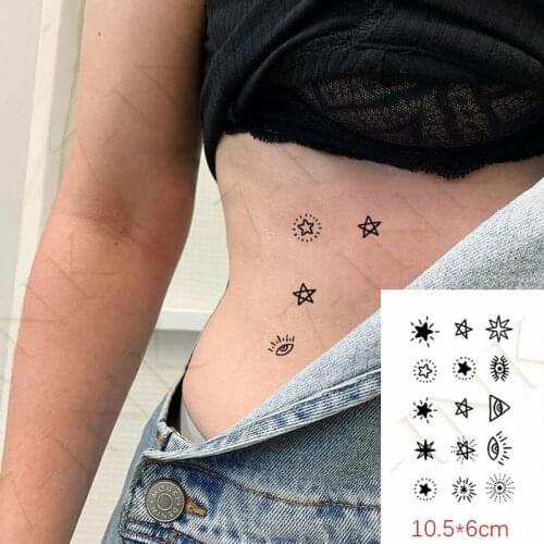 Waterproof Temporary Tattoo Sticker Universe Star Sun Moon Flash Tatoo Fake Tatto Arm Leg Wrist Foot Hand For Men Women