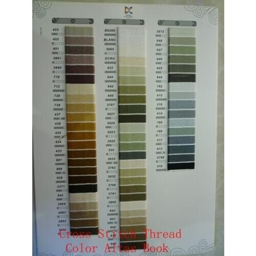 Embroidery Cross Stitch Real Embroidery Thread Color Map Book Real Thread Wrapped in this Cross Stitch Thread Color Map