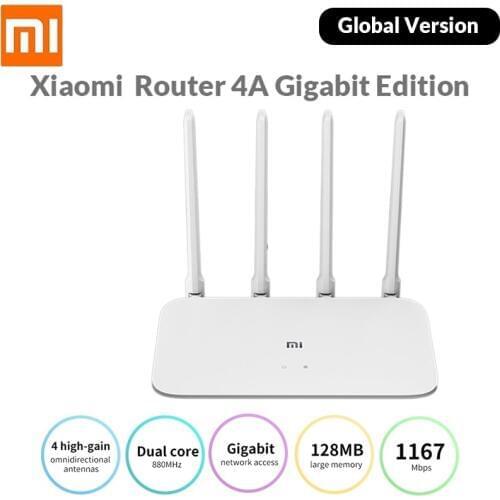 Youpin Mi Router 4A Gigabit Edition 100M 1000M WiFi ROM 16MB DDR3 64MB 128MB Dual-Band 4 Antennas APP Control Wireless Router