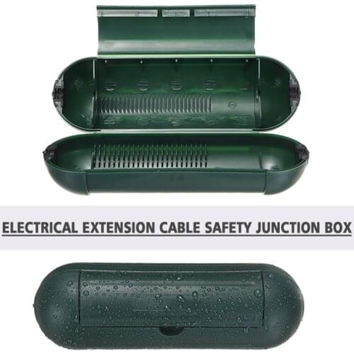 Green Extension Cord Cover Protector Outdoor Safety Seal Weatherproof Connector Box