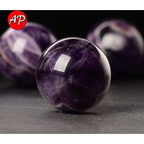 1pc Natural Quartz Purple Gem Ball Dream Amethyst Globe Crystal Crafts Fengshui Practise Divination Ornaments Home Decoration
