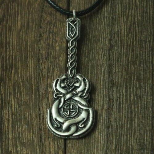 Lanseis 10pcs celti c guitar pendant Guitar lovers necklace