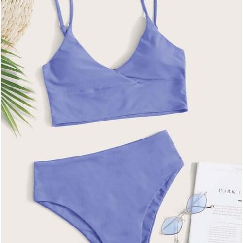 3 Styles of Sexy Womens Bikini Solid Push Up Bikini High Waist Swimwear Beach Bathing Swimwear Feminine Bikini