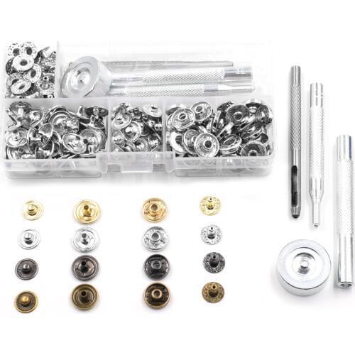 50 sets12.5mmSnap Buttons+Manually install the tool. Boxed.DIY accessories. Metal buttons. jeans.Decorative buttons. Snaps rivet