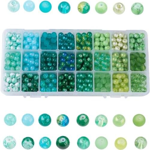 648~720pcs/box Round Glass Beads Spacer Charms Beads for DIY Jewelry Making Necklaces Bracelets Earrings Findings 24 Colors