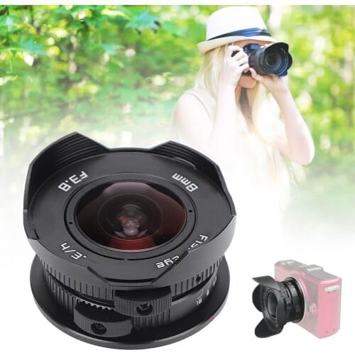 8mm F 3.8 Wide Angle Fisheye Lens 180 Degree Multi-coated For Olympus M4/3 Mount Mirrorless Cameras