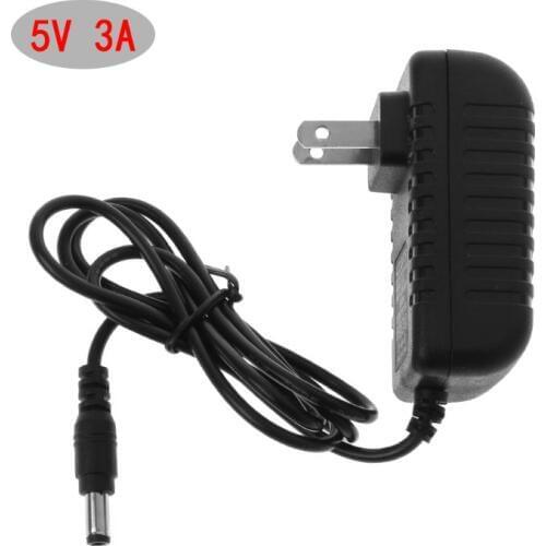 5V 3A Adapter Power Supply External Transformer 5.5x2.5mm US EU Plug USB Hub Led Strips CCTV IP Camera Charger
