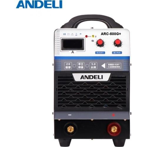 ANDELI ARC-500G+ portable single phase mma spot welding arc welding machine inverted heavy-duty industrial type welding machine