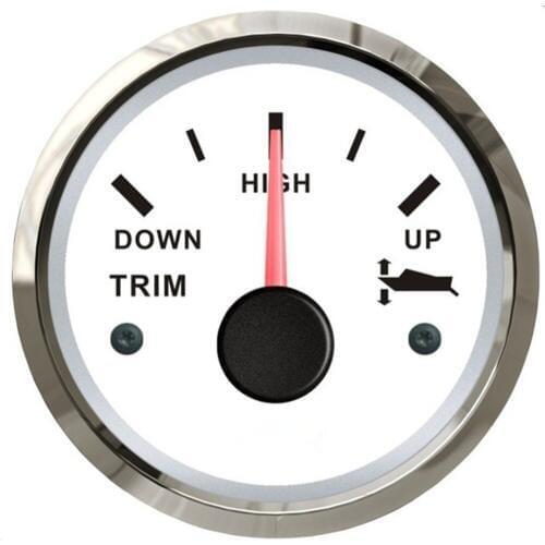1pc Balance Sheet 52mm Black Trim Gauges Vertical Speed Indicators Trim Meters with Light Suitable for Boat Auto