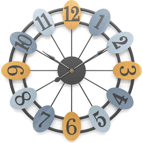 Large Luxury Wall Clock Modern Design Living Room Silent Wall Clocks Reloj De Pared 3d Metal Rustic Office Home Decor Watches