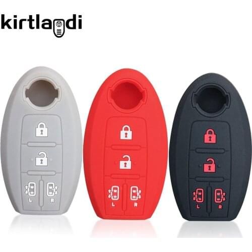 Silicone Car Key Case Holder for Nissan Serena Quest Elgrand NV200 Evalia MPV Cover Keyless Remote Fob Shell Protection 5 Button