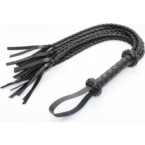 CamaTech 80CM PU Leather Hand Whips Flogger BDSM Spanking Paddle Fetish Slave Policy Knout Flirting Bondage Restraints Sex Toys