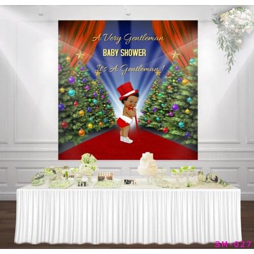 A Very Royal Boy Baby Shower Backdrop Starlit Prince Babyshower Gentleman Red Carpet Background Cake Table Photo Booth Backdrop