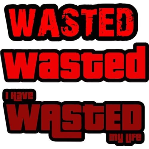 Fuzhen Boutique Decals Exterior Accessories Naughty Car Sticker JDM Car Styling Letter WASTED Automobile Motorcycle Helmet Decal