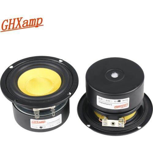 GHXAMP 3 INCH 4OHM 25W Midrange Woofer Bass Speakers Glass Fiber For Home Theater PC Desktop Bluetooth Protable Audio 2pcs